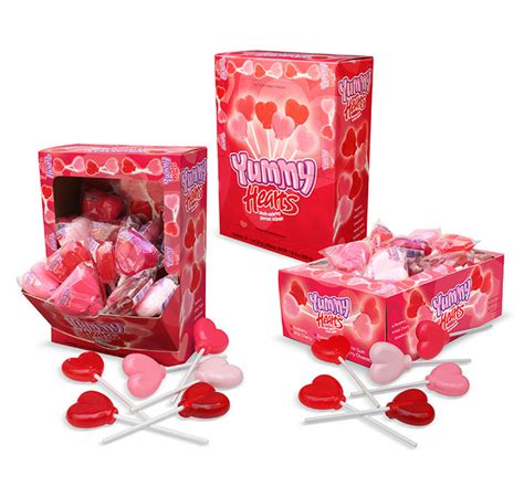 Yummy Hearts Lollipops Mini Powerwing Display