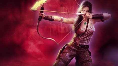 Tomb Raider Lara Croft Girl With Bow And Arrow Xbox Games Wallpapers
