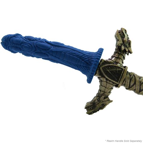 The Realm Draken Lock On Dildo In Blue Blush Dragon Silicone Dildos