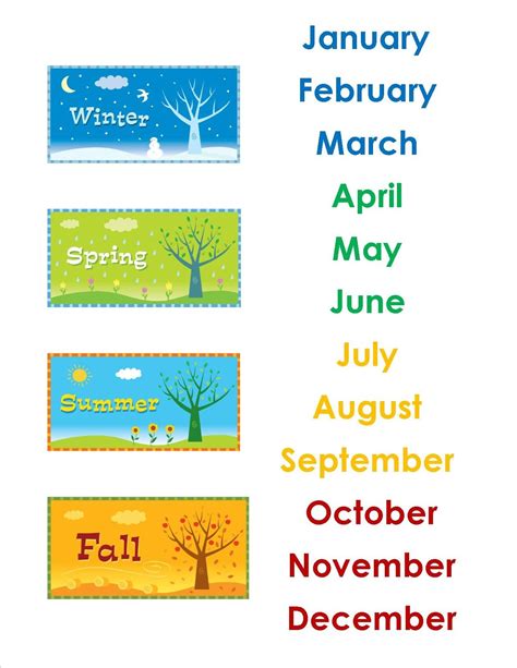Seasons Months Of The Year Seasons Months English Lessons Month Of Sexiezpix Web Porn