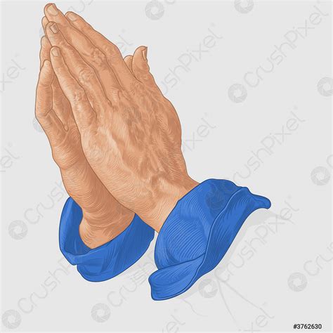 Illustration Of Praying Hands In Color Stock Vector 3762630 Crushpixel