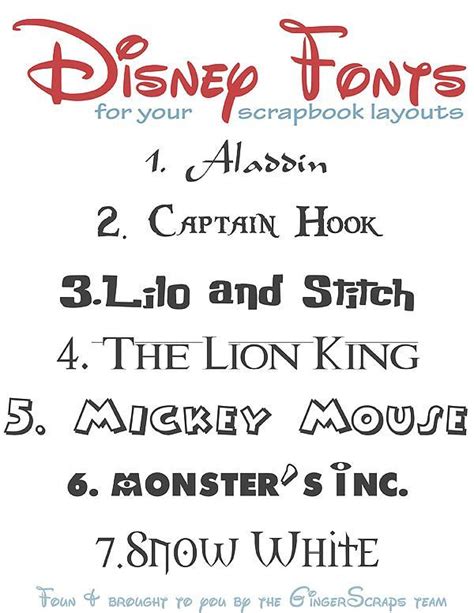 Disney Fonts Alltäglichen Alltaglichen Disney Fonts Disney