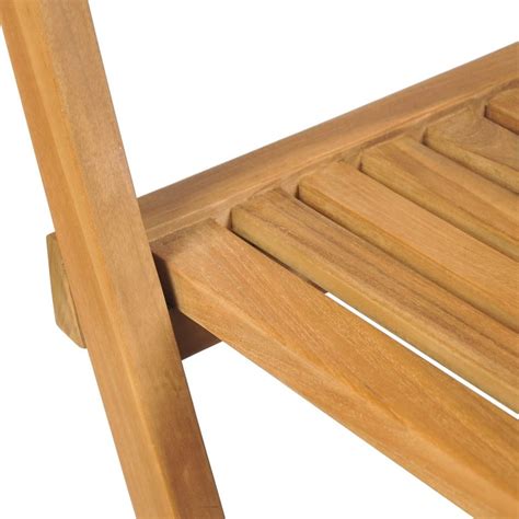 Buy Vidaxl Folding Outdoor Bar Stools 2 Pcs Solid Teak Wood Mydeal