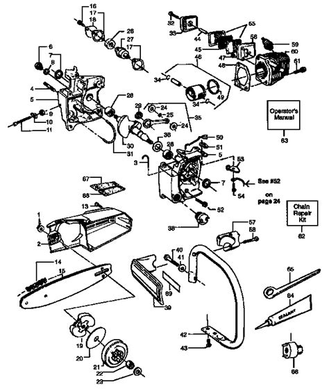 Engine Diagram And Parts List For Model 358352360 Craftsman Parts