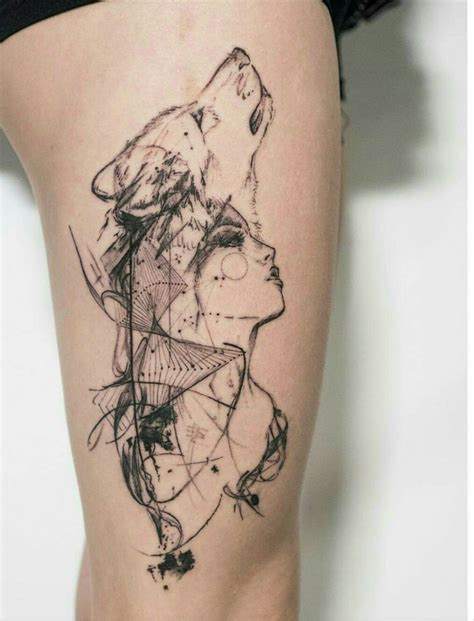 Wolf Tattoo For Girl