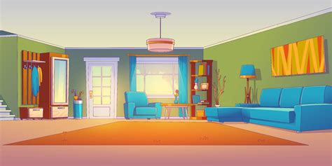 Living Room Vector Cartoon Home Interior Design 22277065 Vector Art At