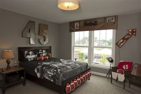 Football Themed Kids Room Eclectic Boys Room Bia Parade Of Homes