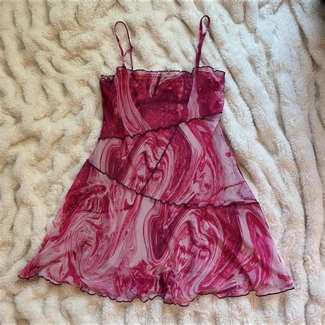 Urban Outfitters Pink Marbled Dress Size Small And Depop