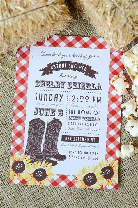 Country And Western Bridal Shower Invitations By Meredithsantucci