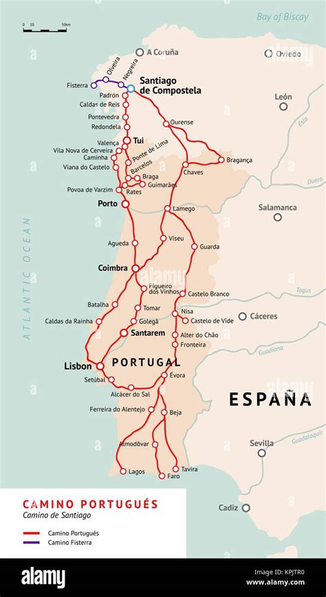 Das Internet Sonnenlicht Saugen Camino De Santiago Portuguese Route Map