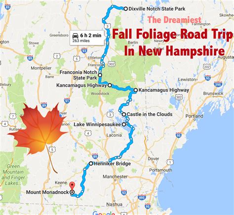 This Is The Perfect New Hampshire Fall Foliage Drive Fall Road Trip