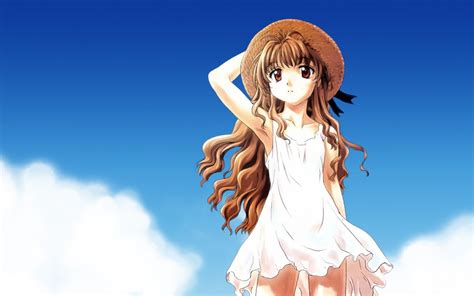 Wallpaper Download 5120x3200 Beautiful Anime Girl In The Sun And Wind