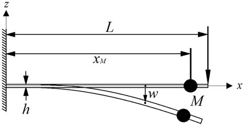 Diagram Of Euler Bernoulli Cantilever Beam Carrying A Point Mass M