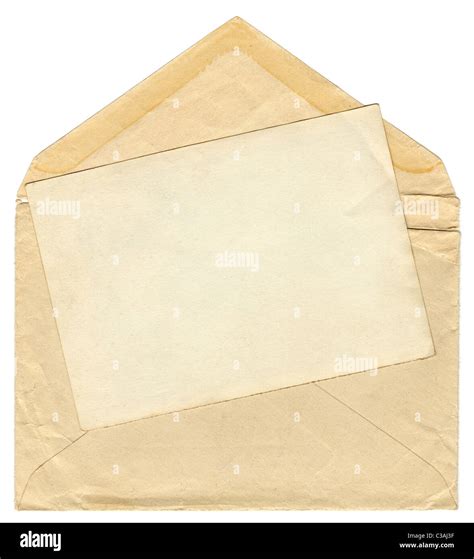 Vintage Envelope With Blank Photo Frame Stock Photo Alamy