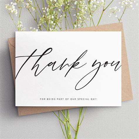 Wedding Thank You Card With Photo Insert Arts Arts