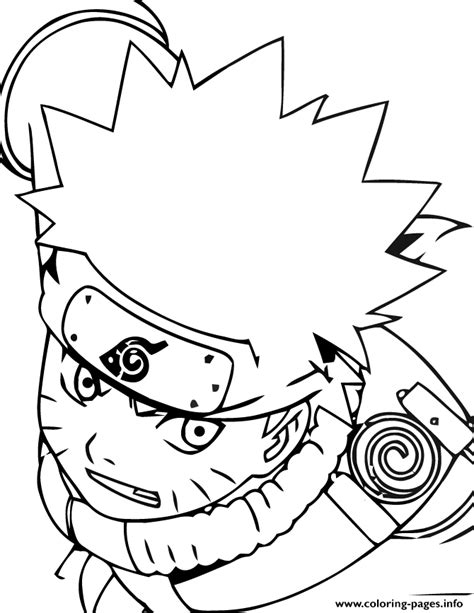 Cool Naruto Anime Coloring Page Printable