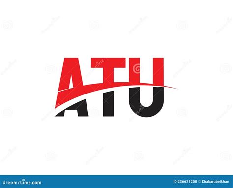 Atu Letter Initial Logo Design Vector Illustration Stock Vector