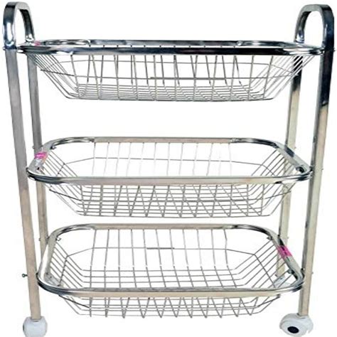 Ss304 Stainless Steel Fruit And Vegetable Trolley For Home Rs 170 Kg
