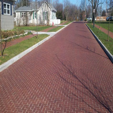 Permeable Clay Pavers For Streets Sidewalks Concrete Construction