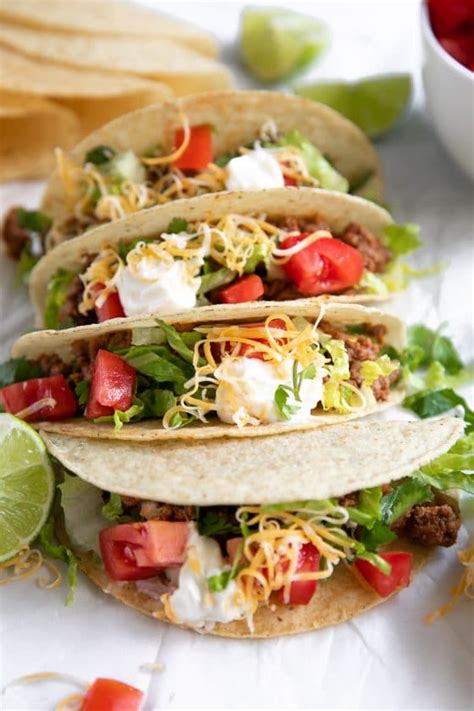 Minute Ground Beef Tacos Recipe The Forked Spoon