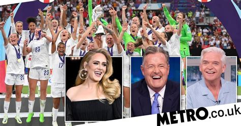 women s euros adele and piers morgan congratulate lionesses on win metro news