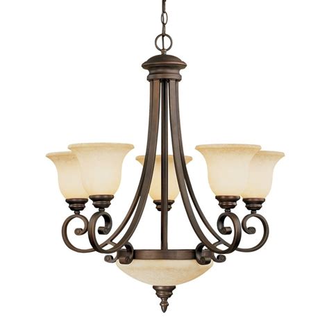 Kitchen ceiling lights home depot. Millennium Lighting Oxford 7-Light Rubbed Bronze ...