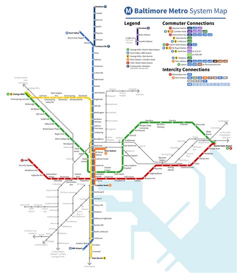 Baltimore Light Rail Map Blank Map Of United States