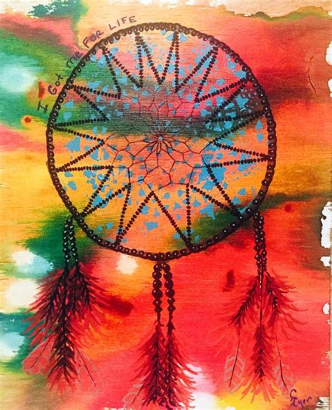 Original Painting Colorful Inspirational Dream Catcher By Etsy