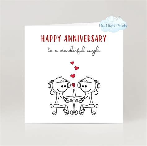 same sex lesbian happy anniversary to a wonderful couple etsy