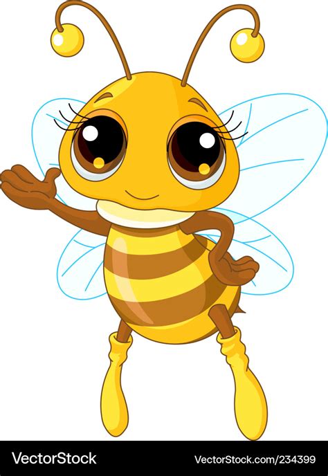 Cute Bee Royalty Free Vector Image Vectorstock