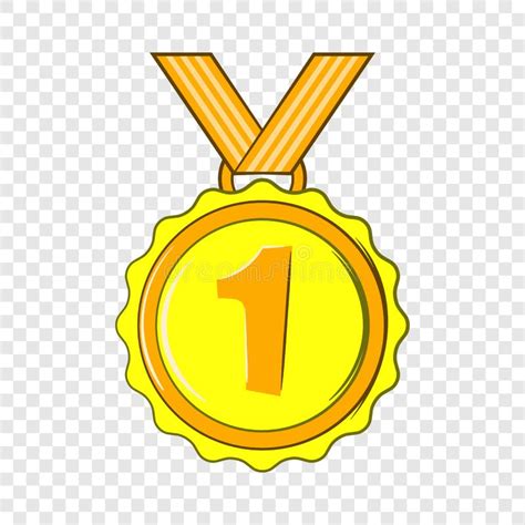 Medal For First Place Icon Cartoon Style Stock Vector Illustration
