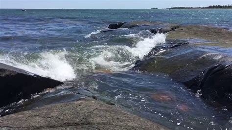 Atlantic Ocean Waves On Maine Coast Relaxation Youtube
