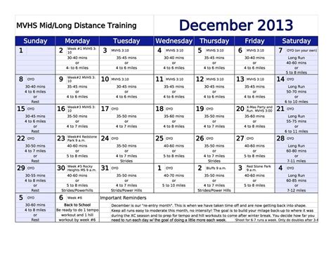 December 9th 15th Basic Training Plan For Track And Tentative Meet