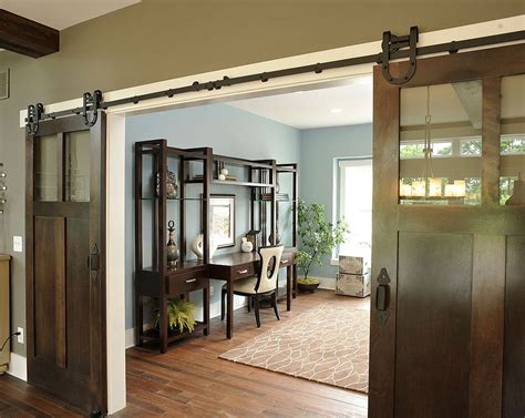 Nominated for a manufacturing innovation award in 2019, this product gives stunning effect options for glass doors including colour changing and programmable lighting. 20 Home Offices with Sliding Barn Doors