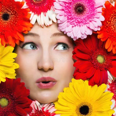 Young Girl With Flowers Stock Photo Image Of Adult Model 36163970