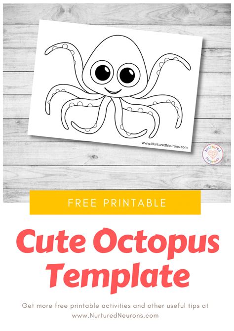 Cute Octopus Template Great For Preschool Crafts Nurtured Neurons