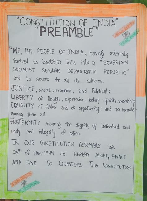 Preamble Of Indian Constitution India Ncc