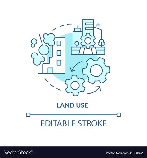 Land Use Turquoise Concept Icon Royalty Free Vector Image