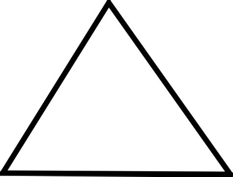 Triangle Clip Art Black And White