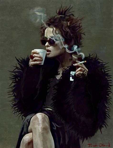 Fight Club Marla Singer Smoking Cigarettes And Drinking Coffee Etsy