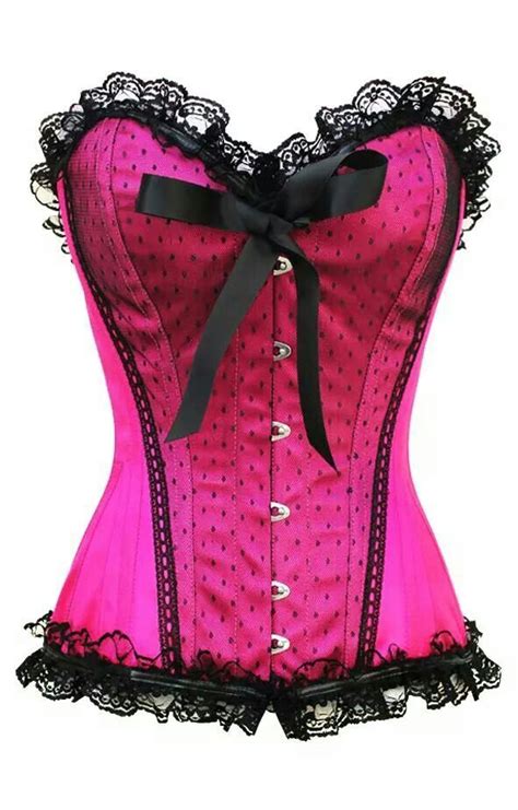 Hot Pink Corset Burlesque Corset Corset Sexy Pink Corset Overbust