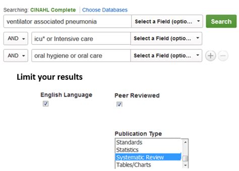 limiting to systematic reviews nur 384 evidence based healthcare in nursing libguides at