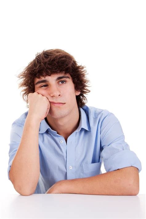 Cute Young Man Teen Bored Stock Photo Image 18371410