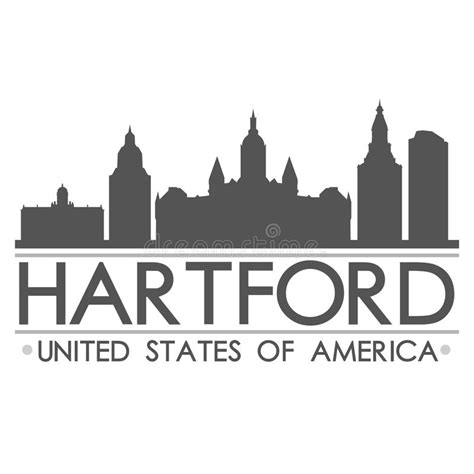 Hartford Connecticut Capital Usa Round Icon Vector Art