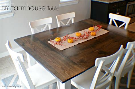 Our step by step plans with diagrams make it easy. DIY Farmhouse Table + Free Plans - Craft Remedy