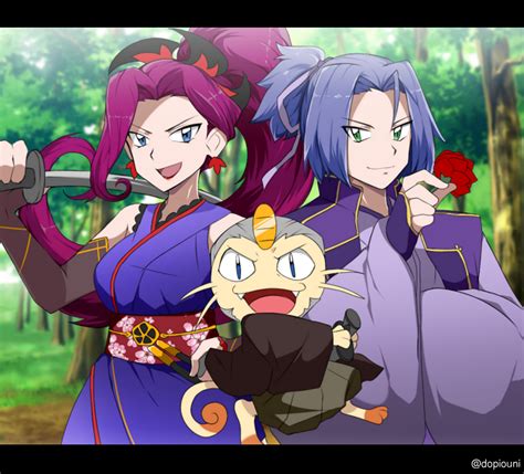 Miyamoto Musashi Jessie James Meowth Sasaki Kojirou And 3 More