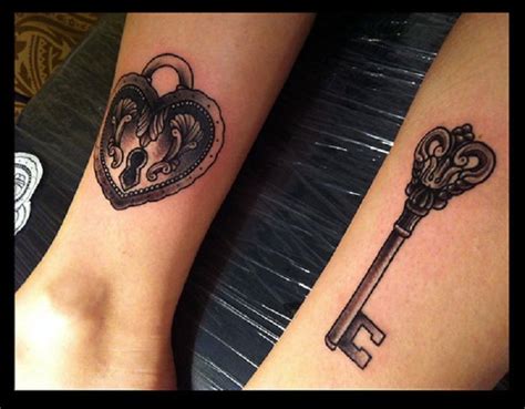 Matching Tattoo Lock And Key Couple Tattoos Pinterest Matching