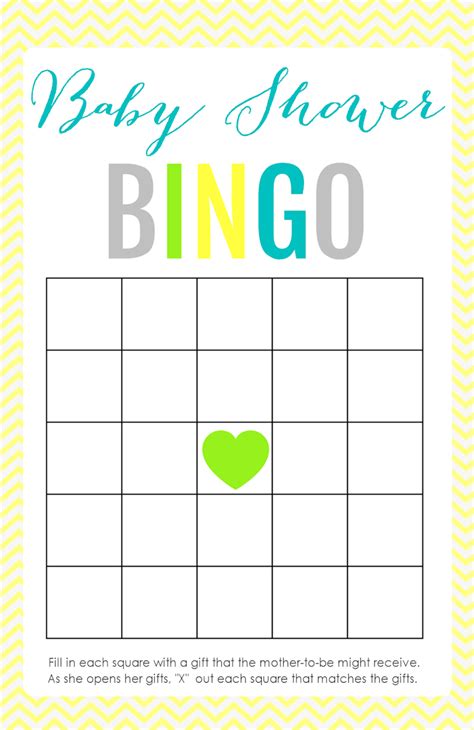 Baby Bingo Printable Printable World Holiday