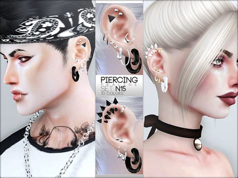 Pralinesims Piercing Set N15 Sims 4 Piercings Sims 4 Sims