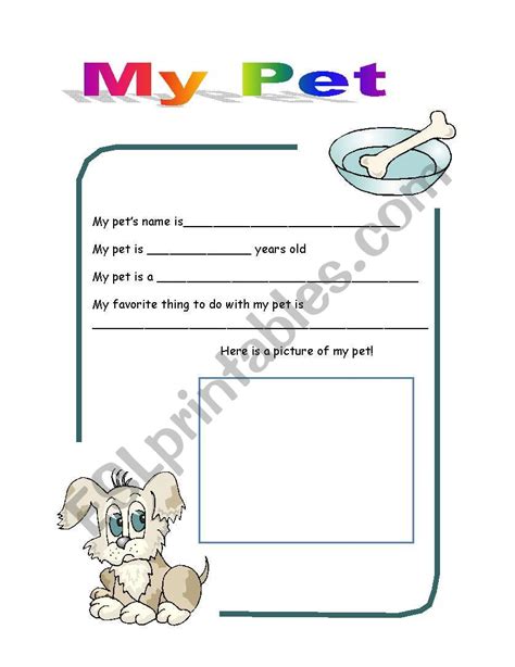 My Pet Esl Worksheet By Dbrozo1